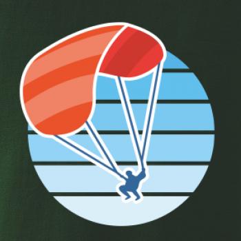 Paragliding oranžový v modrém kolečku