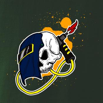 Svářeč - kreslená lebka