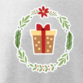 Vánoční věnec s dárkem