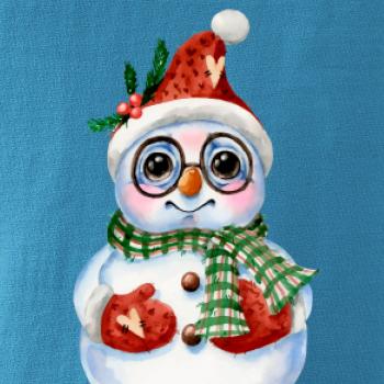 Sněhulák kreslený s brýlemi