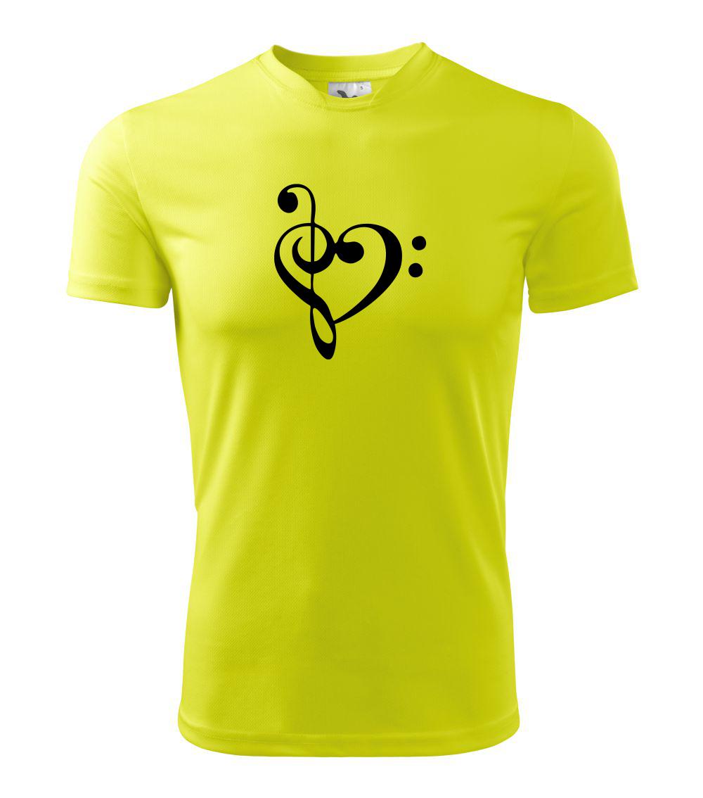 Houslový klíč srdce - Dětské triko Fantasy sportovní (dresovina)