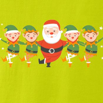 Tancující Santa a čtyři skřítci