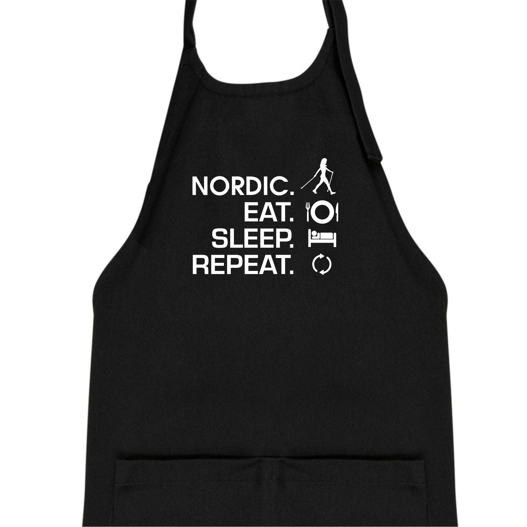 Nordic walking eat sleep - Dětská zástěra na vaření