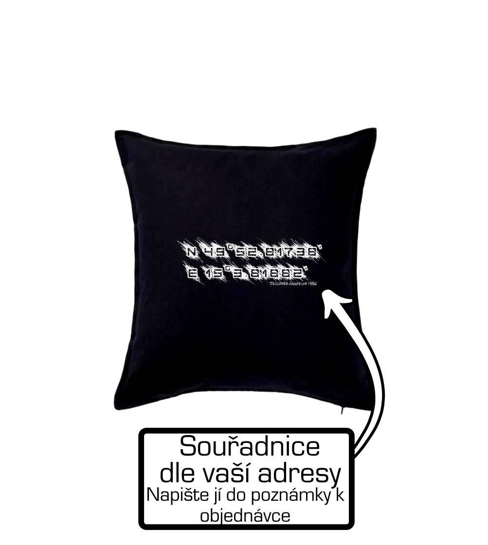 Souřadnice - narození - adresa - Polštář 50x50