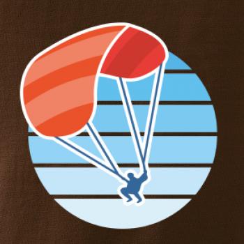 Paragliding oranžový v modrém kolečku