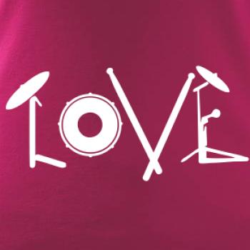 Love bubeník nápis