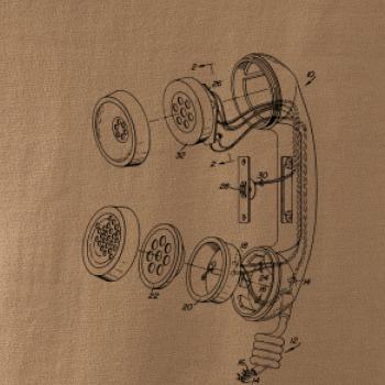 Nákres telefonní sluchátko staré