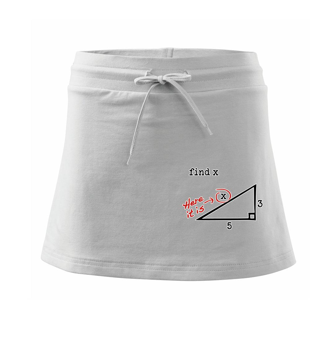 Find X - geometrie - Sportovní sukně - two in one