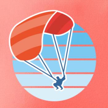 Paragliding oranžový v modrém kolečku