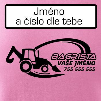 Traktorbagr - vlastní nápis a číslo