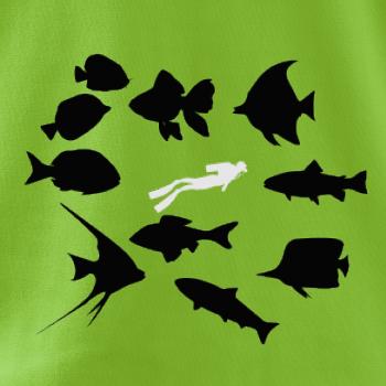 Potápeč ryby čtverec