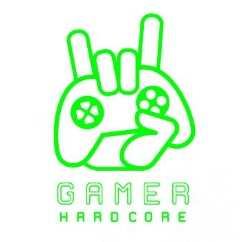 Hardcore gamer - ruka - zelená