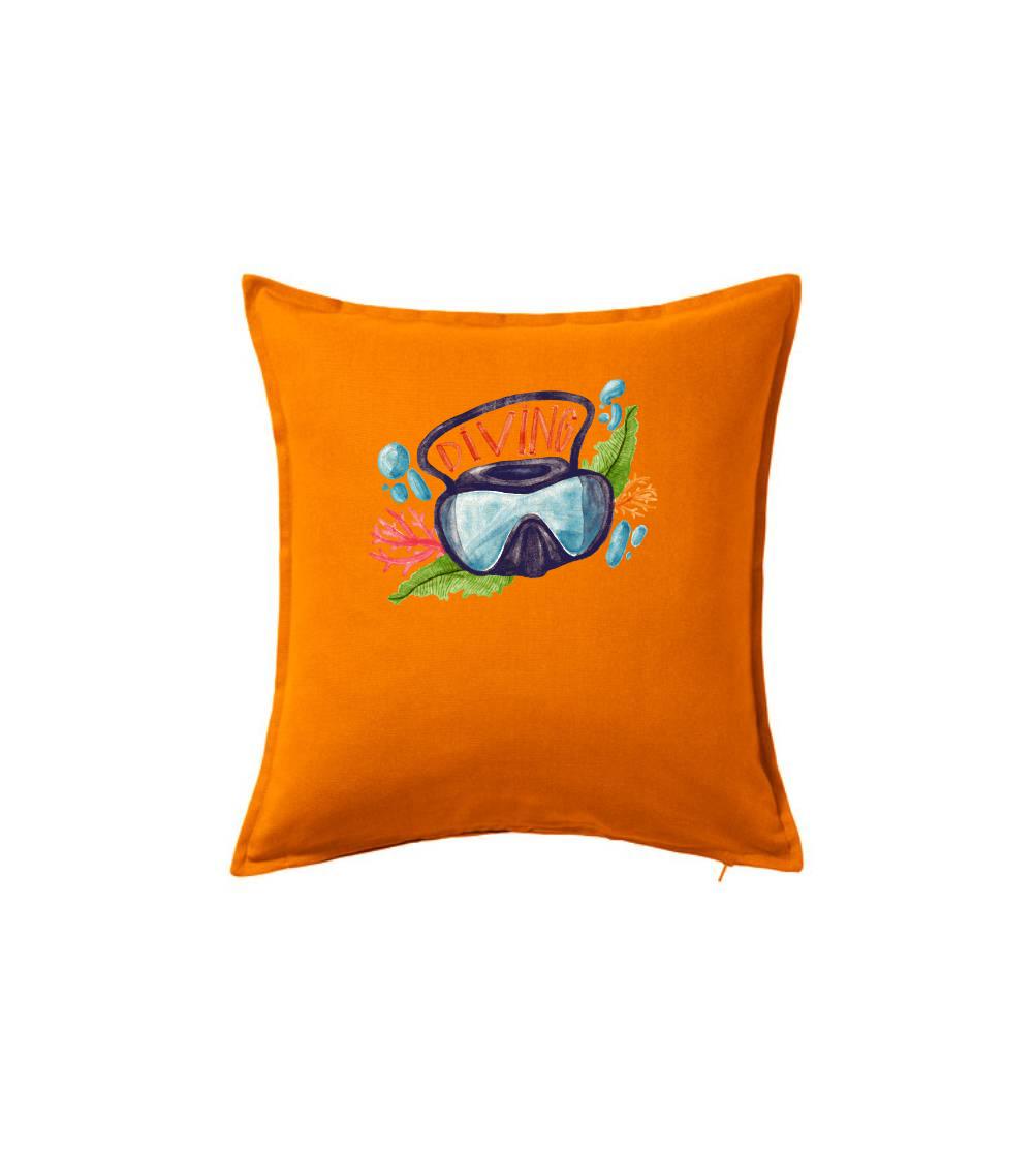 Diving obrázek kreslený - Polštář 50x50