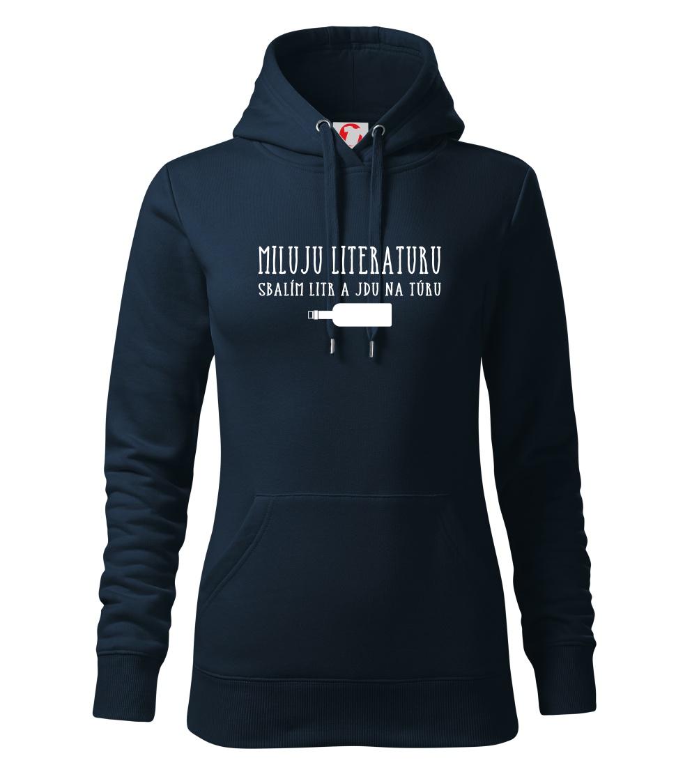 Miluju literaturu - Mikina dámská Cape s kapucí