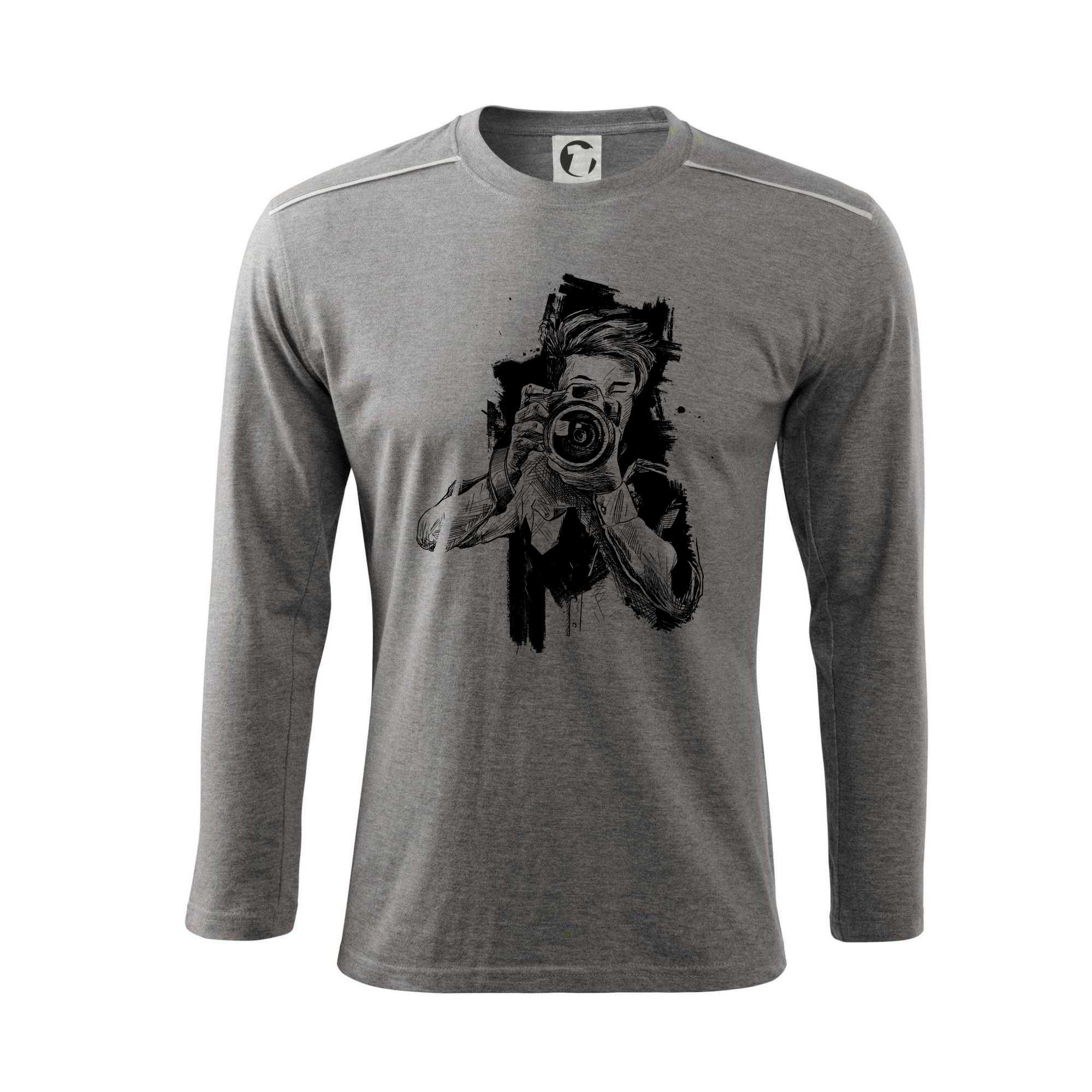 Fotograf kreslený tužkou - Triko s dlouhým rukávem Long Sleeve