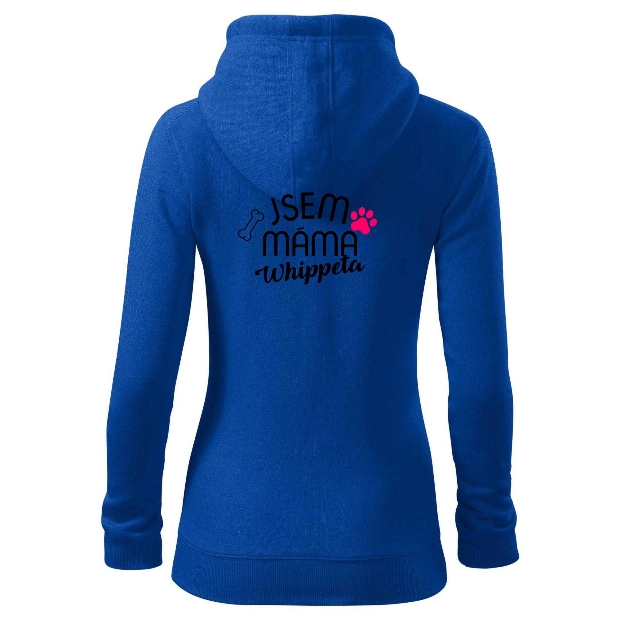 Jsem máma Whippeta - Dámská mikina trendy zipper s kapucí