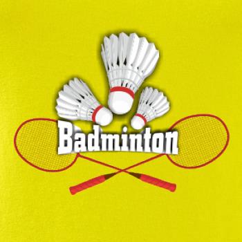 Badminton - nápis s košíky