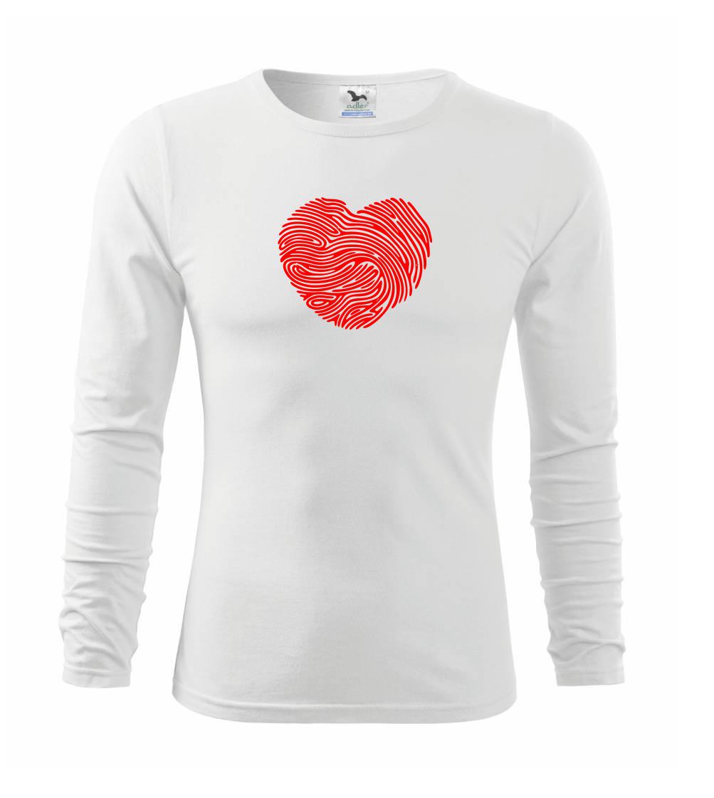 Otisk prstu srdce - Triko dětské Long Sleeve