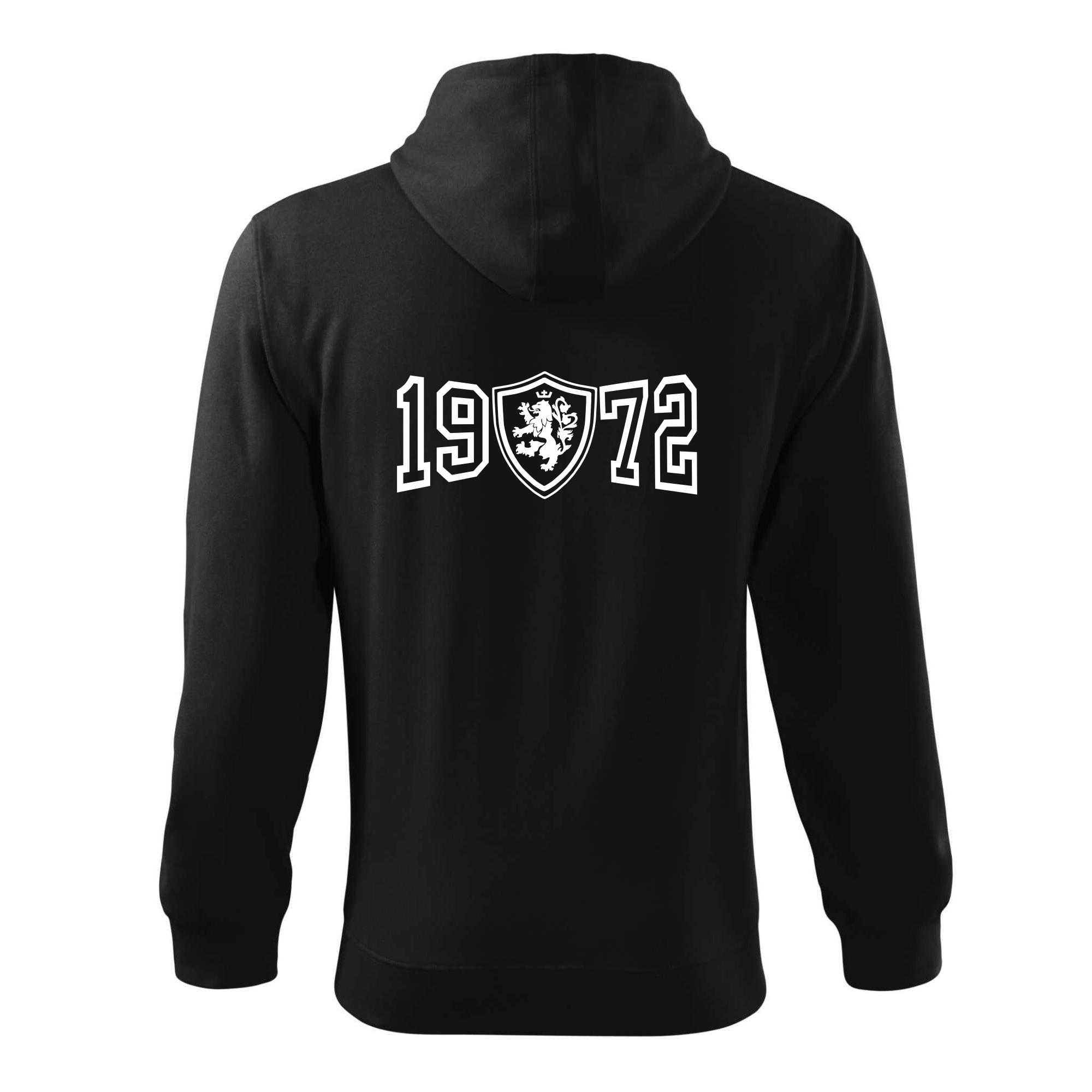 Narozeninový motiv - znak - 1972 - Mikina s kapucí na zip trendy zipper