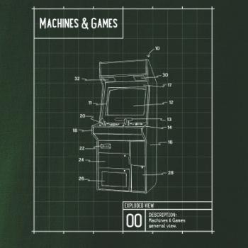 Nákres herní automat zepředu