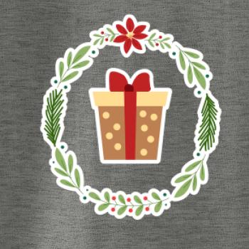 Vánoční věnec s dárkem