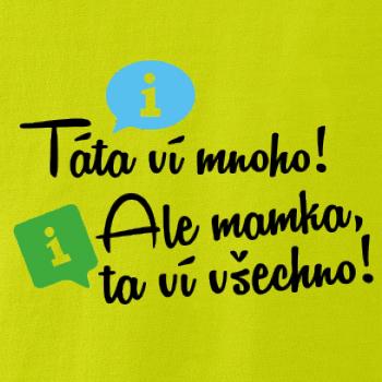 Táta ví mnoho! Ale mamka, ta ví všechno