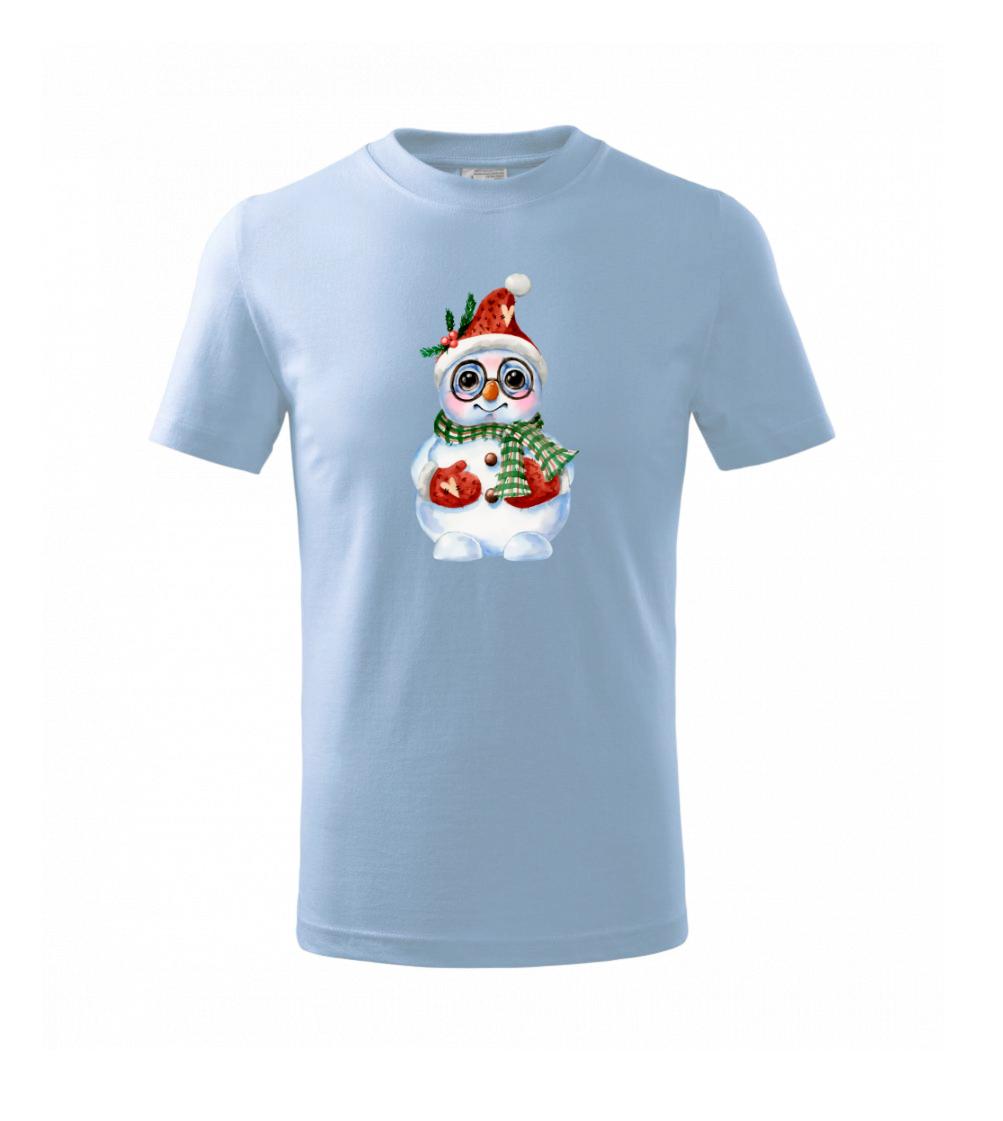 Sněhulák kreslený s brýlemi