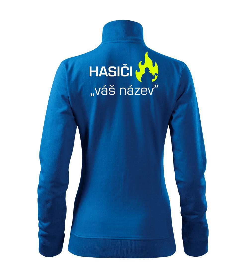 Hasiči - Váš název - FLUO + Reflexní potisk - Mikina dámská Viva bez kapuce