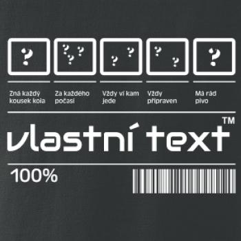 Čárový kód - Vlastní text