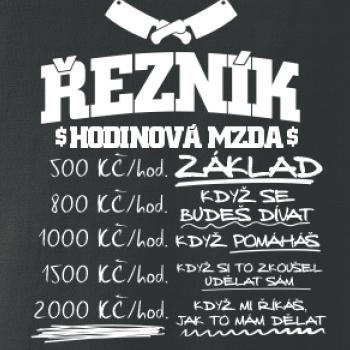 Hodinová mzda řezník Hodinová mzda řezník