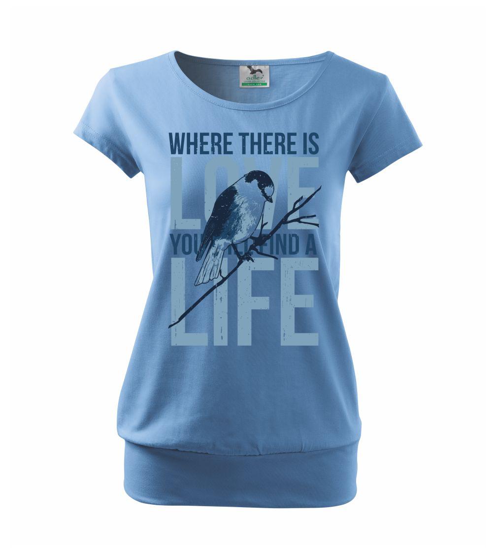 Bird love - Volné triko city