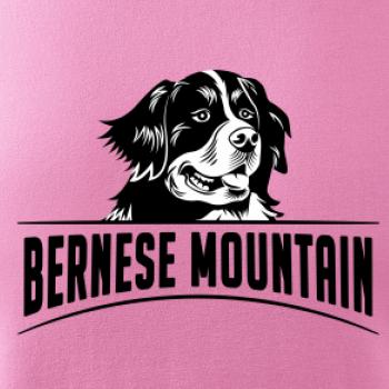 Bernese mountain - hlava a nápis