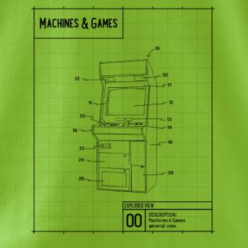 Nákres herní automat zepředu