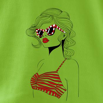 Dívka s červenými plavkami