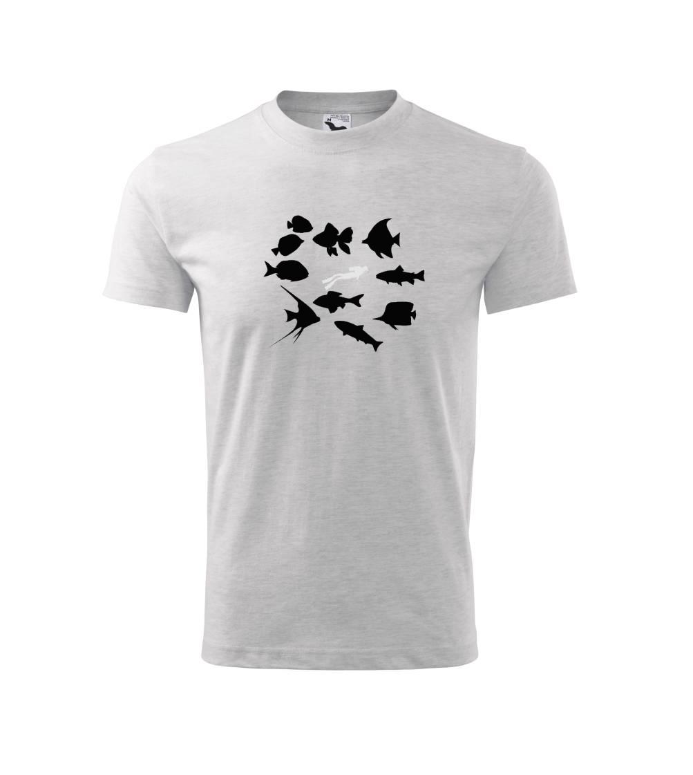 Potápeč ryby čtverec