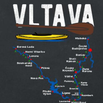 Mapa řeky Vltavy Mapa řeky Vltavy