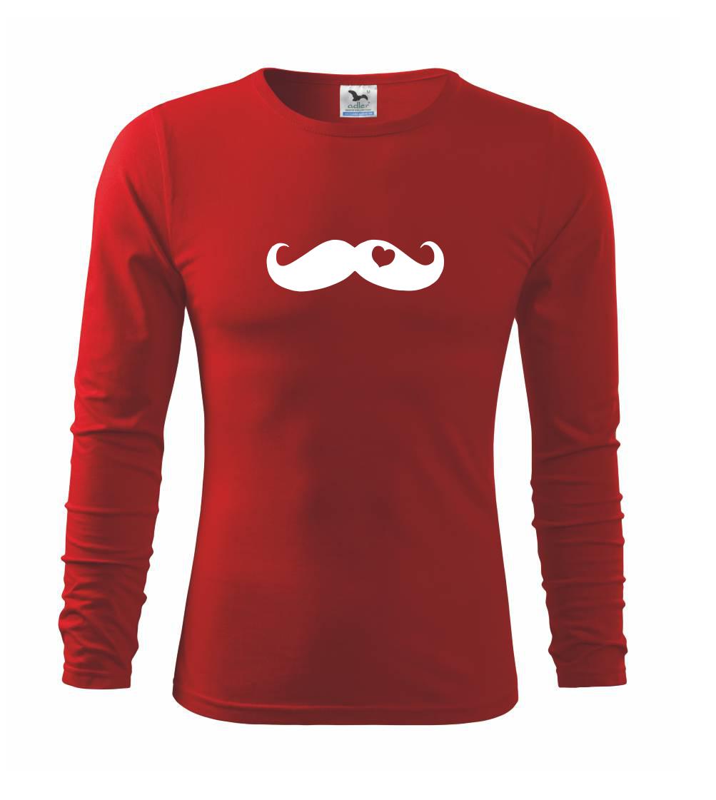 Mustache love - Triko s dlouhým rukávem FIT-T long sleeve