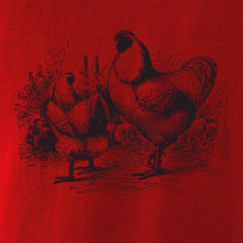 Slepičí rodina malovaná