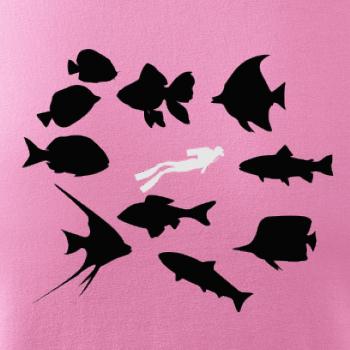 Potápeč ryby čtverec