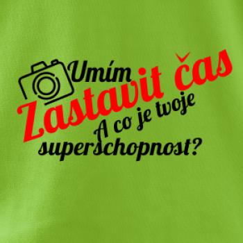 Zastavím čas - tvoje superschopnost? šikmý nápis Zastavím čas - tvoje superschopnost? šikmý nápis