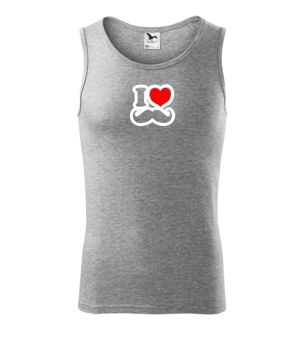 i love mustache - obrys - Tílko pánské Core