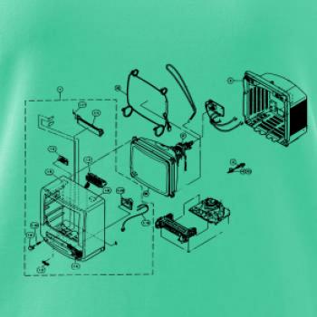 Nákres stará CRT televize