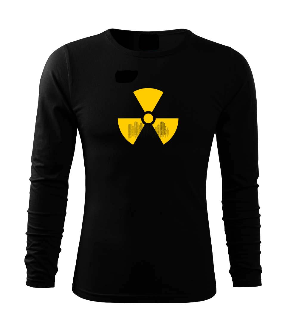 Radioaktivita - silueta města - Triko s dlouhým rukávem FIT-T long sleeve