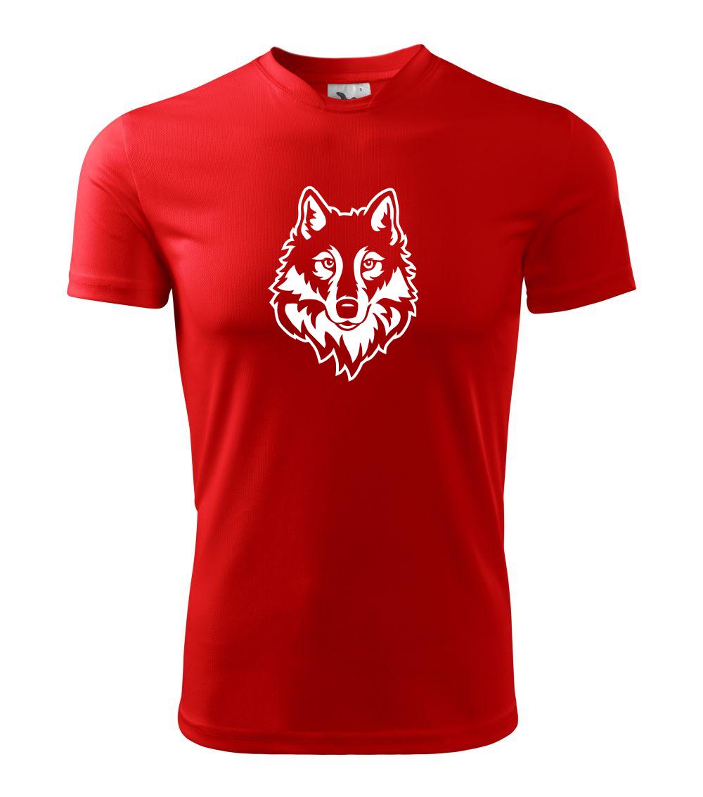 Hlava vlka černobílá (Hana-creative) - Dětské triko Fantasy sportovní (dresovina)