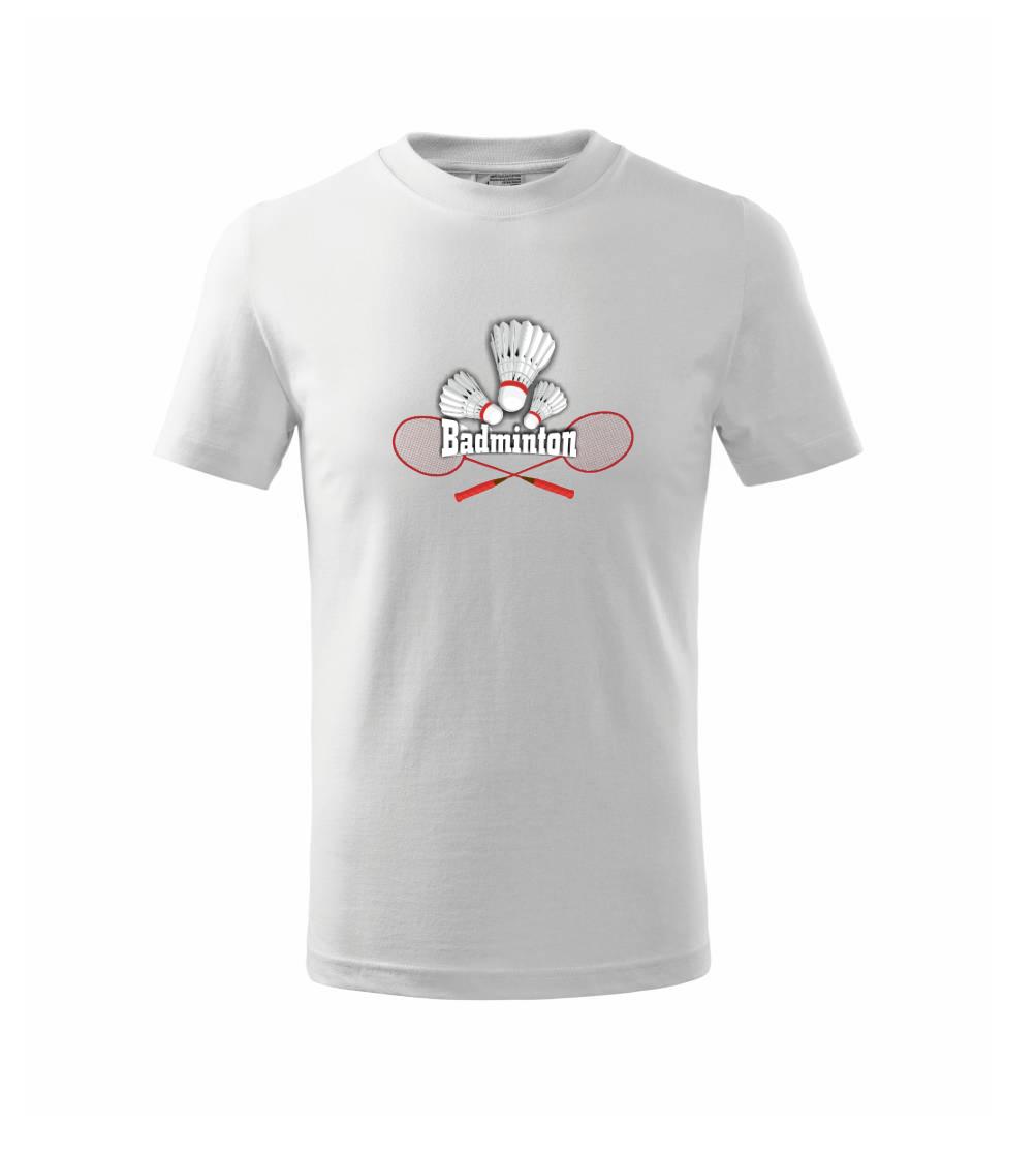 Badminton - nápis s košíky