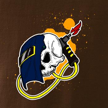 Svářeč - kreslená lebka