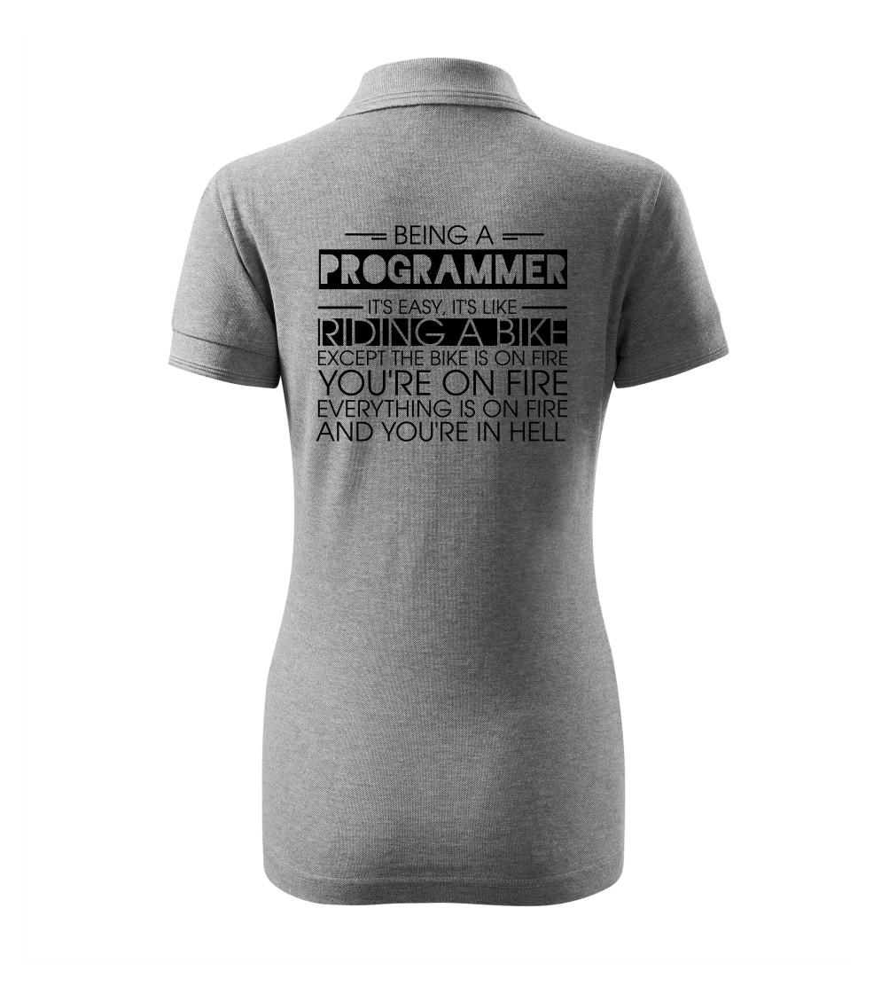 Being a programmer - bike - Polokošile dámská Pique Polo