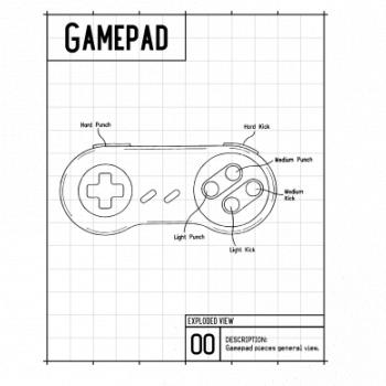 Nákres Gamepad jednoduchý