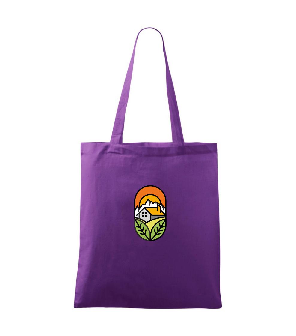 Chalupa při západu slunce