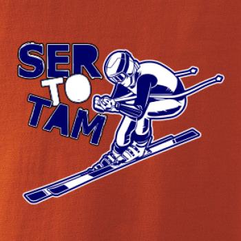 Lyžař ser to tam